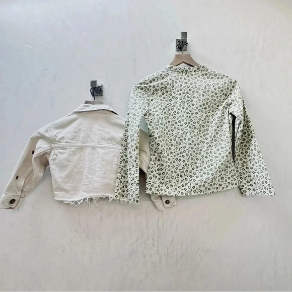 ZARA + GAP || 6-8 Years Green Floral & Cream Bundle Jacket and Shirt - Picture 2 of 11